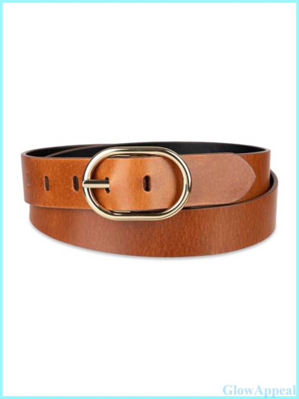 Reversible Full-Grain Leather Dress Belt Flip Centerbar Buckle